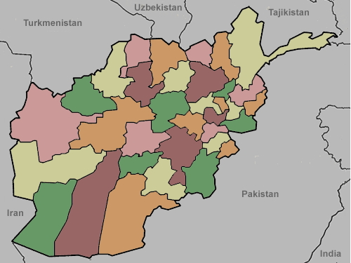 Provinces of Afghanistan. Lizard Point