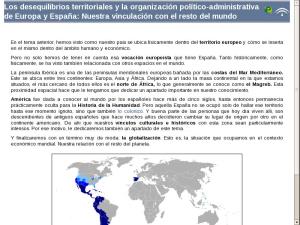 Los desequilibrios territoriales y la organización político-administrativa de Europa y España: Nuestra vinculación con el resto del mundo