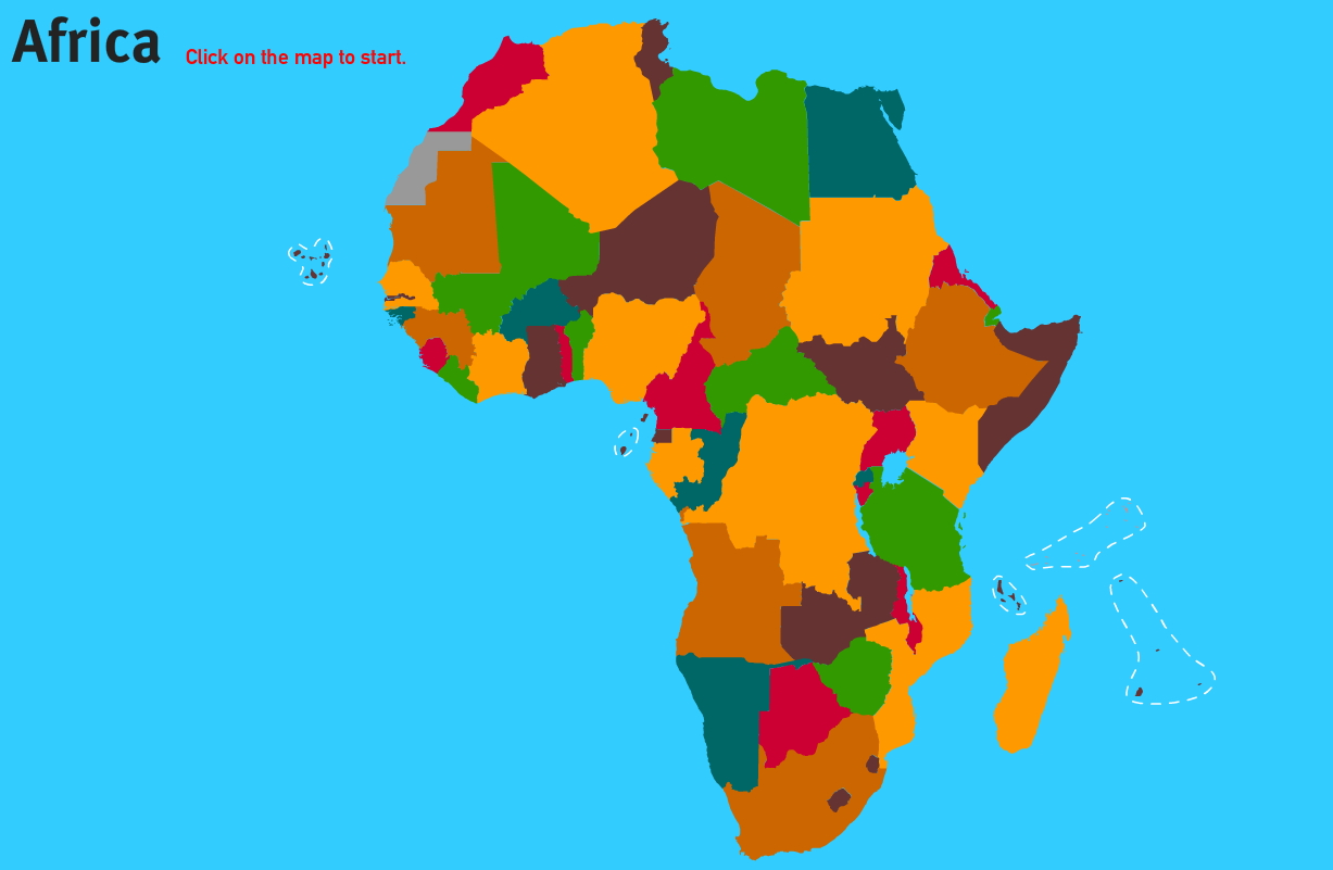 Countries of Africa. World Geography Games