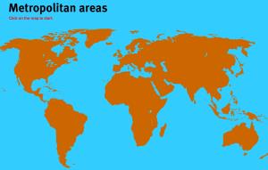 Metropolitan areas of the World. World Geography Games