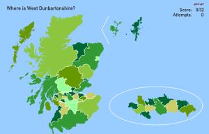 Council areas of Scotland. Toporopa