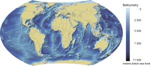 Mapa físico de los océanos del mundo. GRID-Arendal