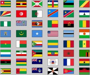 Flags of Africa. Lizard Point