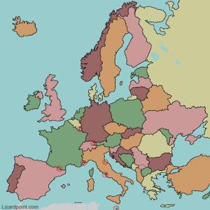 Countries of EU members. Lizard Point