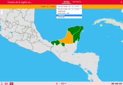 Estados da região sudeste de México