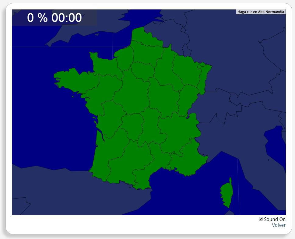 Frankreich: Regionen. Seterra