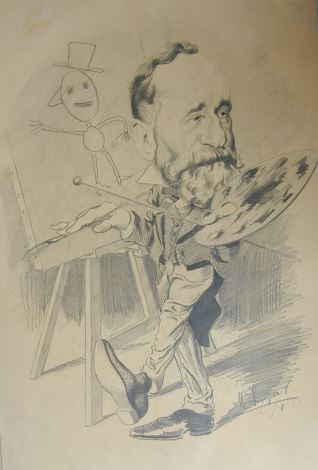 Caricatura de Pierre Puvis de Chavannes