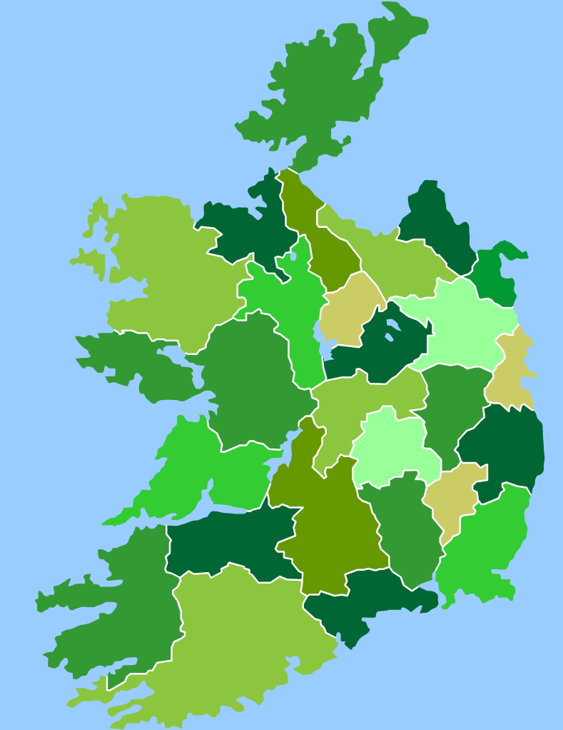 Counties of Ireland. Toporopa
