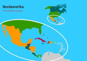 Länder der Nordamerika. Welt-Quiz Geographie