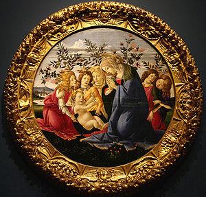 Madonna Adoring the Child with Five Angels (Botticelli)