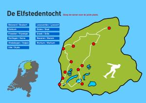 De Elfstedentocht. Topografie van Nederland