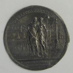 Prueba de reverso de la medalla conmemorativa de la Paz de Ginebra