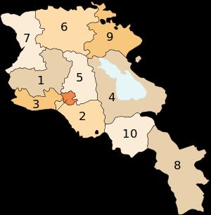 Organización territorial de Armenia