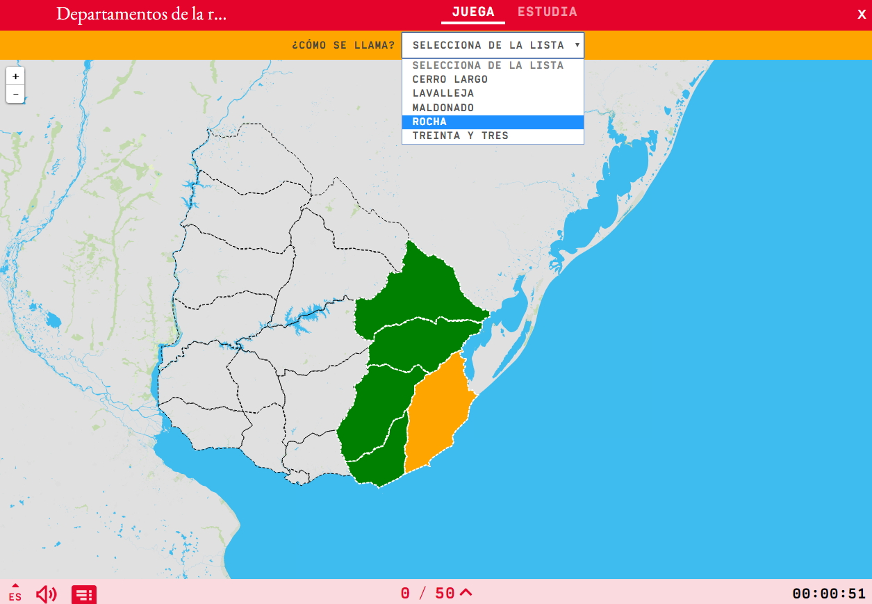 Departamentos de la región este de Uruguay