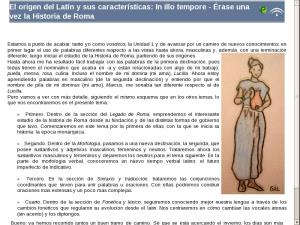 El origen del Latín y sus características: In illo tempore - Érase una vez la Historia de Roma
