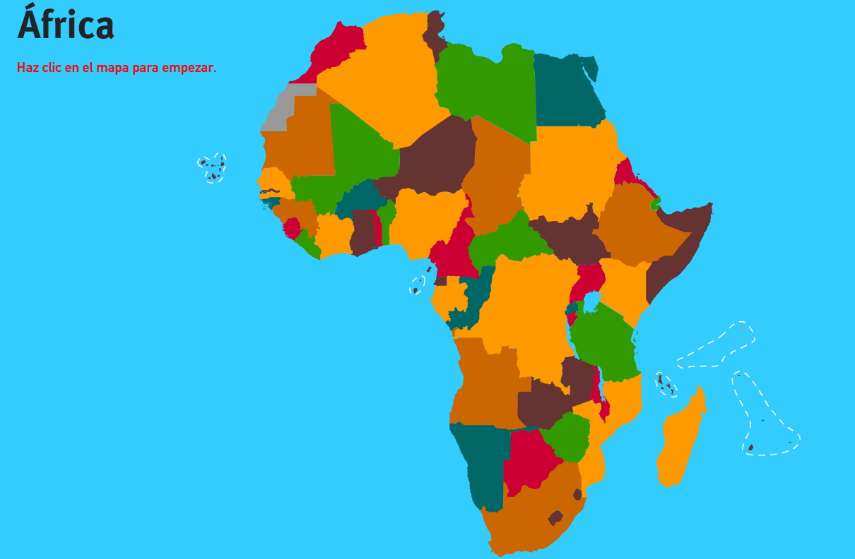 Países de África. Juegos de Geografía