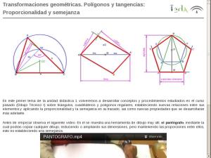 Transformaciones geométricas. Polígonos y tangencias: Proporcionalidad y semejanza