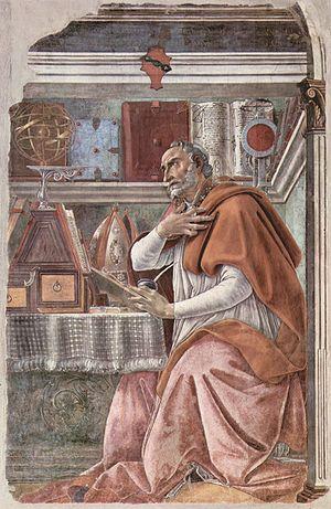 San Agustín en su gabinete (Botticelli, Ognissanti)