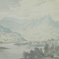 Paisaje montañoso con lago (Noruega)