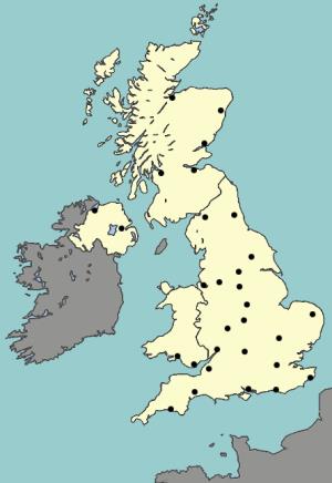 Major cities of United Kingdom. Lizard Point