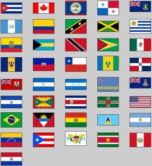 Flags of the 2015 Pan American Games. Lizard Point