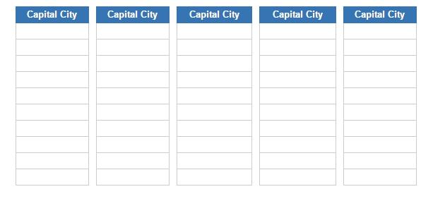US state capitals (JetPunk)