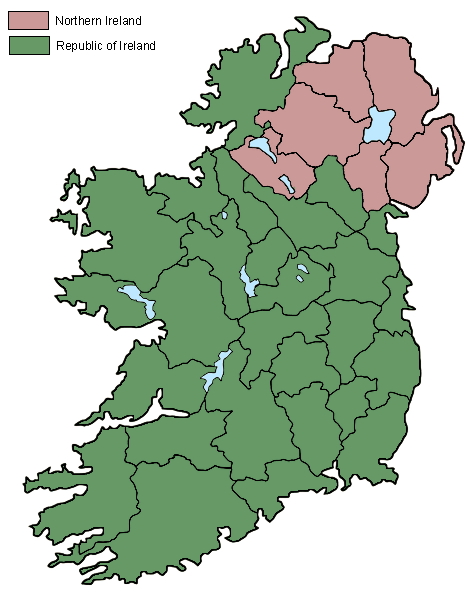 Counties of Northern Ireland. Lizard Point