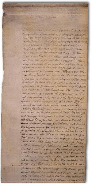 Bill of Rights 1689