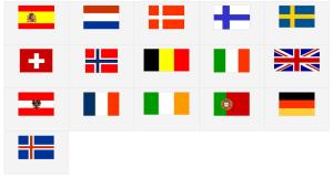 Banderas de Europa Occidental. Seterra