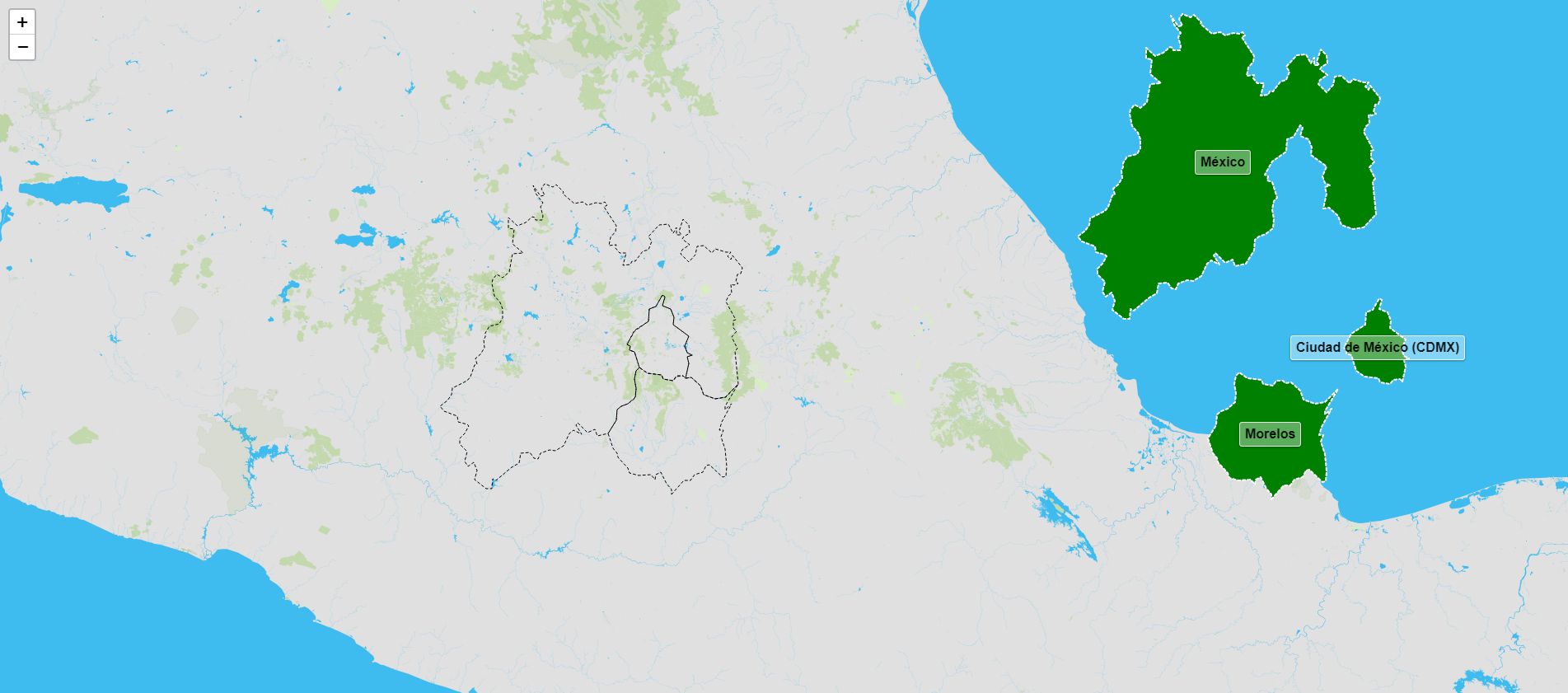 Estados de la región centrosur de México