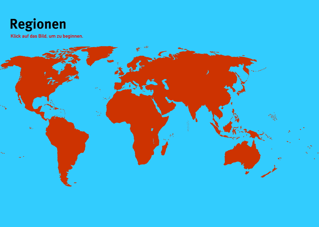 Regionen der Welt. Welt-Quiz Geographie