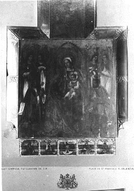Fotografía de un retablo gótico