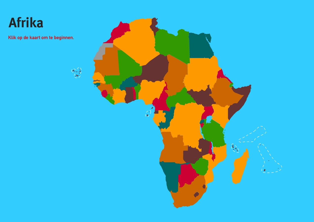 Landen van Afrika. Topo Wereld