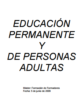 Educación permanente y de personas adultas