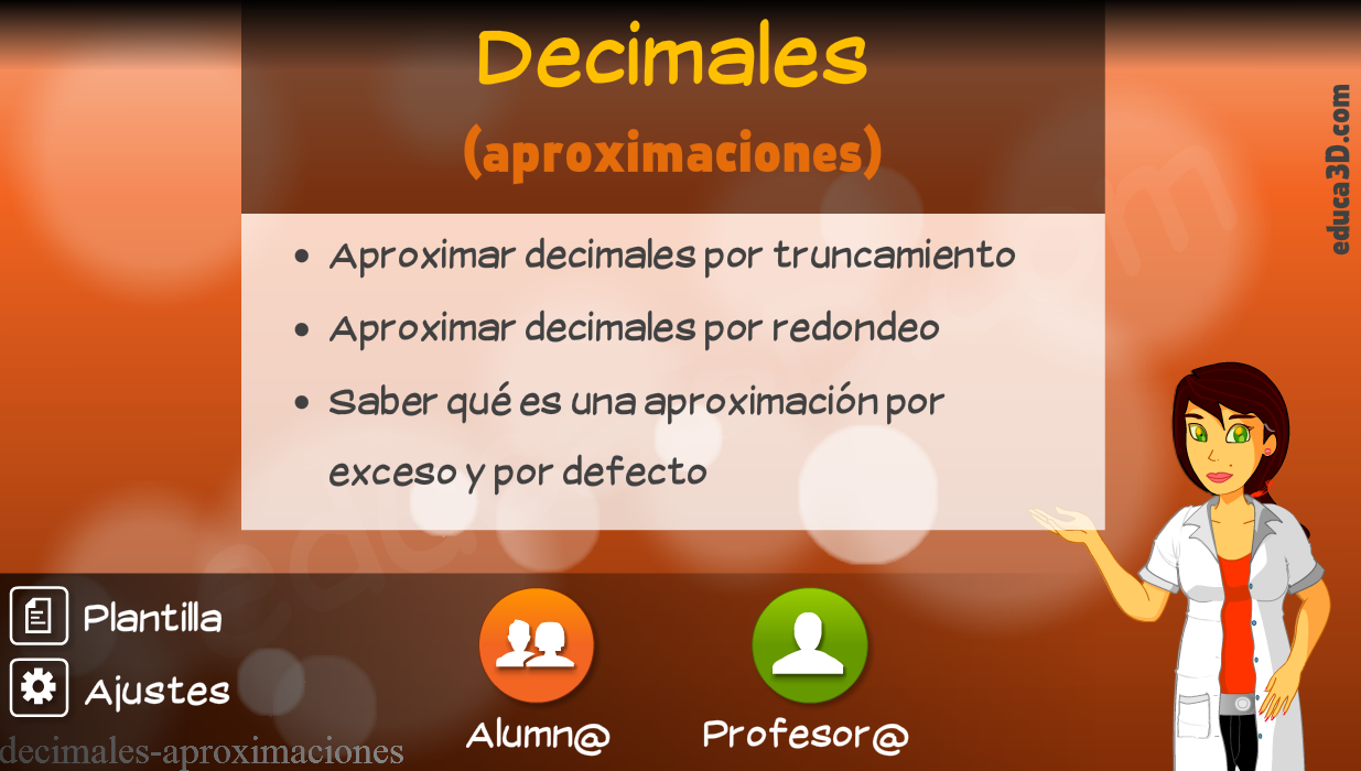 Decimales (aproximaciones) - Unidad interactiva