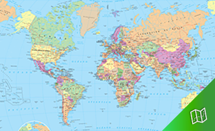 Mapa político del mundo escala  1:60.000.000