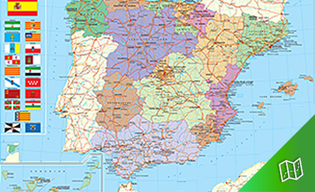 Mapa político de España escala  1:3.000.000