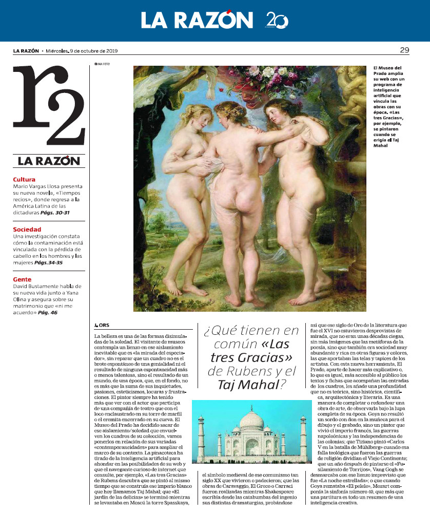 Lanzamiento de la Línea del Tiempo y la Lectura Aumentada del Museo del Prado - Pressclipping 