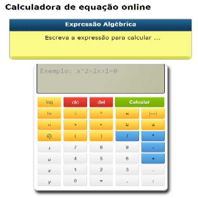 Calculadora de equação online