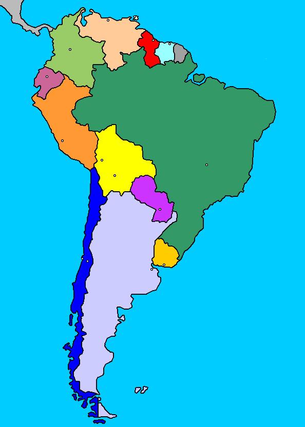 mapa interactivo de america del sur Mapa interactivo de América del Sur: países y capitales 