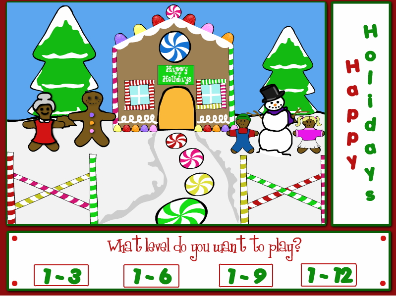Gingerbread Holiday Fun - Division Game. Divisiones navideñas