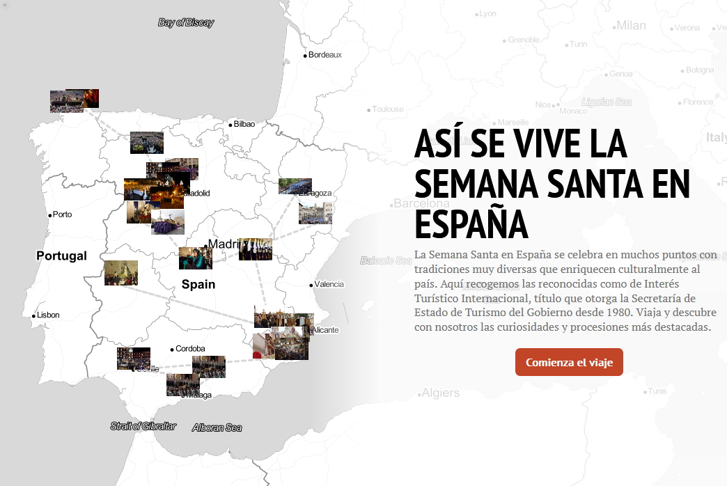 Mapa interactivo: 24 ciudades donde vivir la Semana Santa en España (Antena 3)