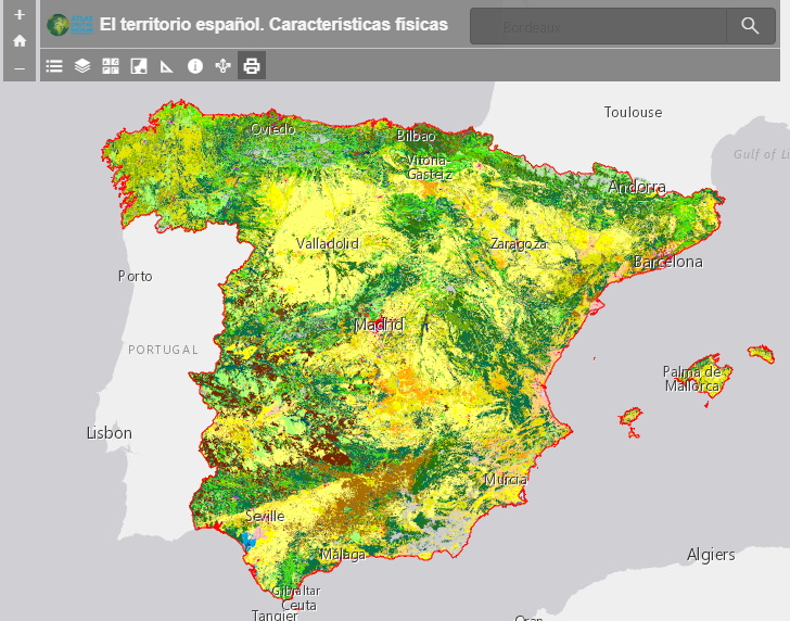 Características físicas del territoro español. Atlas digital escolar