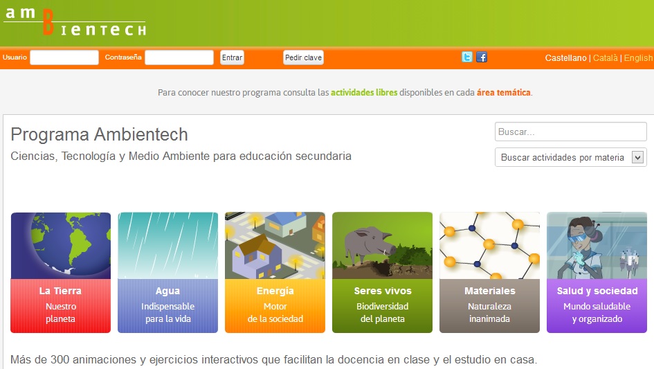 Ambientech: Ciencias, Tecnología y Medio Ambiente para educación secundaria
