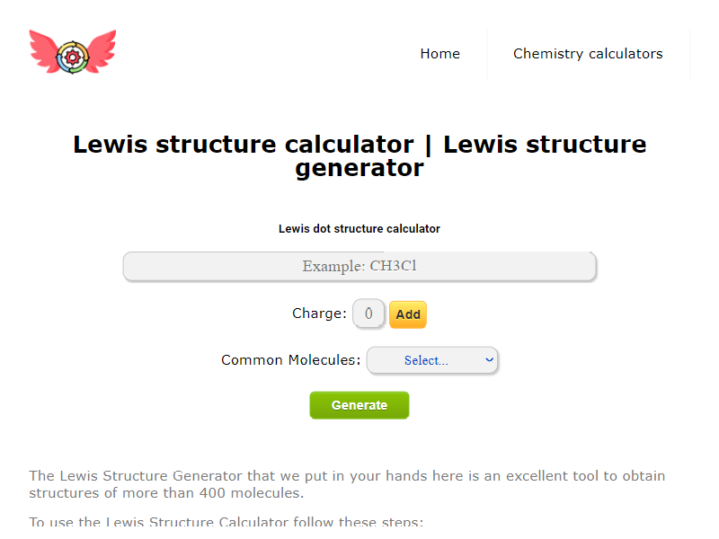 Lewis Structure Calculator