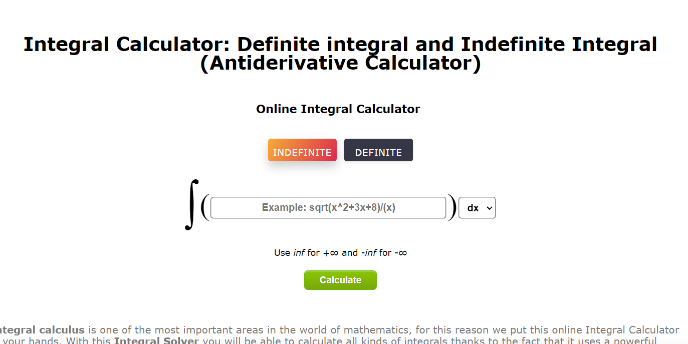 Antiderivate Calculator