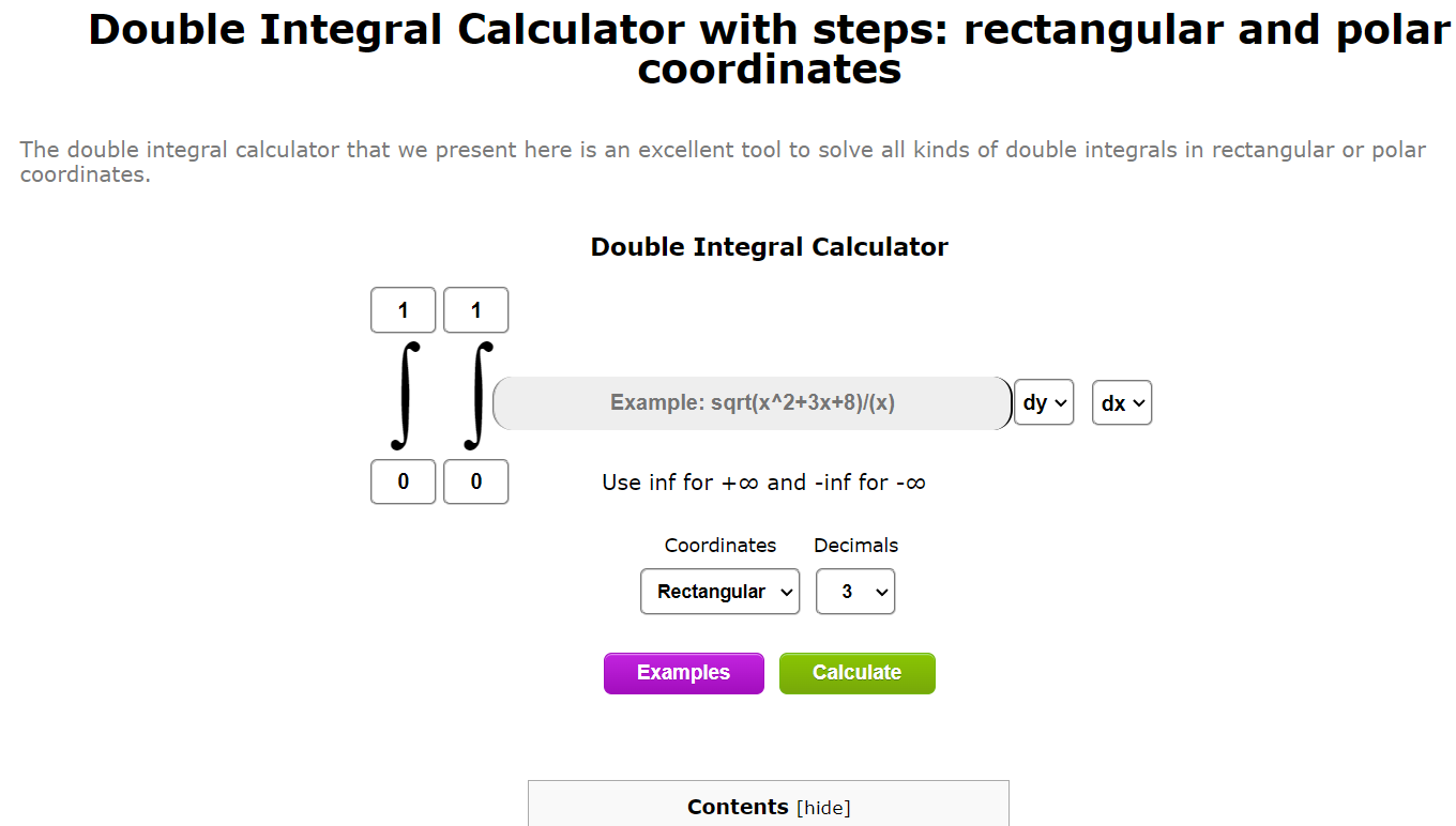 Double Integral Calculator