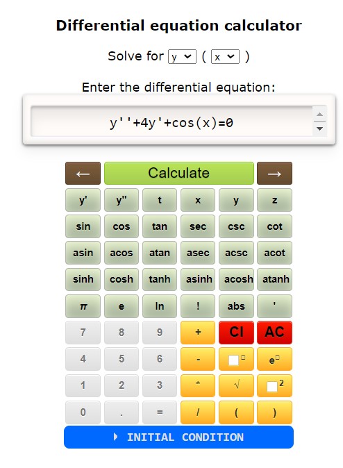 Differential equation solver