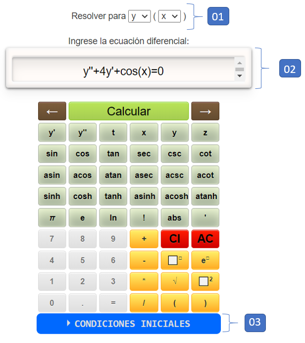 fondo Subjetivo muestra Calculadora de Ecuaciones Diferenciales online - Didactalia: material  educativo