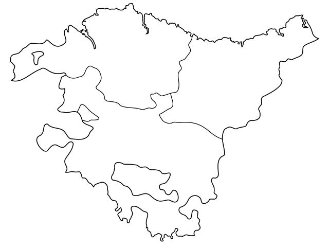 mapa político mudo país vasco